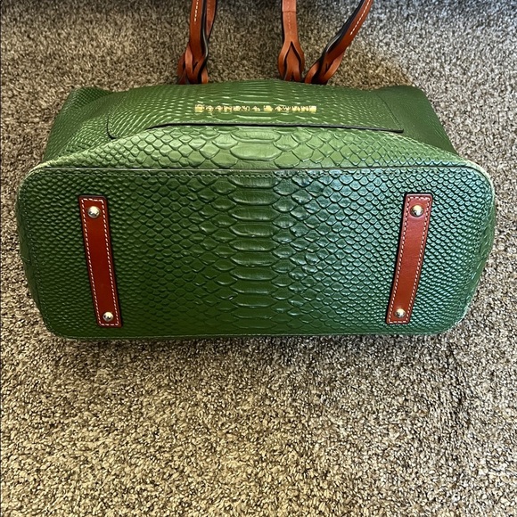 Dooney And Bourke Python Green Tote Bag - Picture 3 of 9